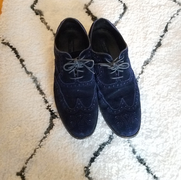Cole Hann Men\'s blue suede shoes